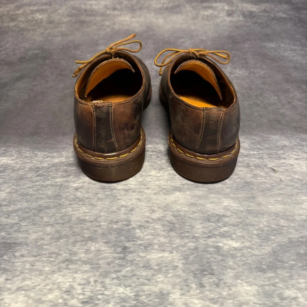 Vintage‎ Dr. Martens Made in England Brown Leather Oxford Shoes Mens Size 10 UK